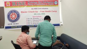 Health Camp @ RISE by NSS Dt: 8th Jun’22