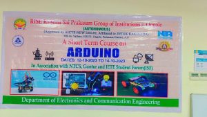 III ECE- Short Term  Course on “Arduino”